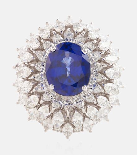 Bague Reign Supreme en or blanc 18 ct, diamants et saphir - Yeprem - Modalova