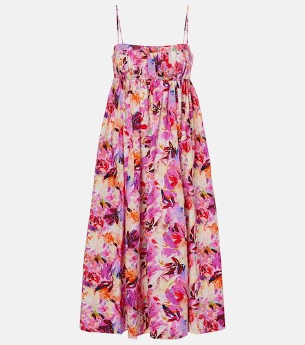 Robe longue Lucille en coton à fleurs - Ulla Johnson - Modalova