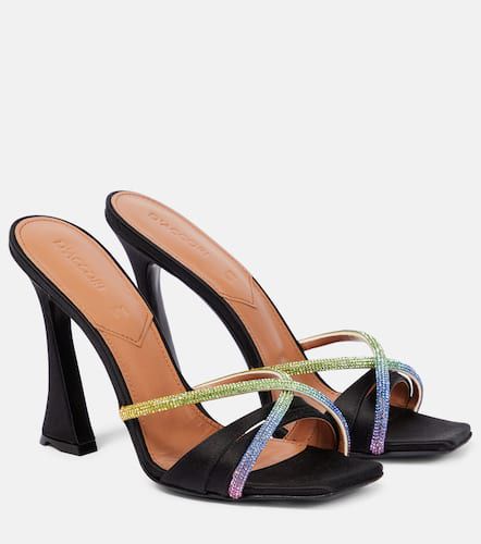 Mules Lust 100 en satin à ornements - D'Accori - Modalova