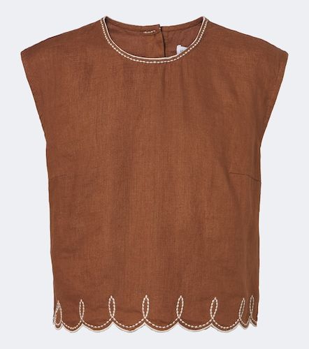 Top Kessan en lin à broderies - Veronica Beard - Modalova
