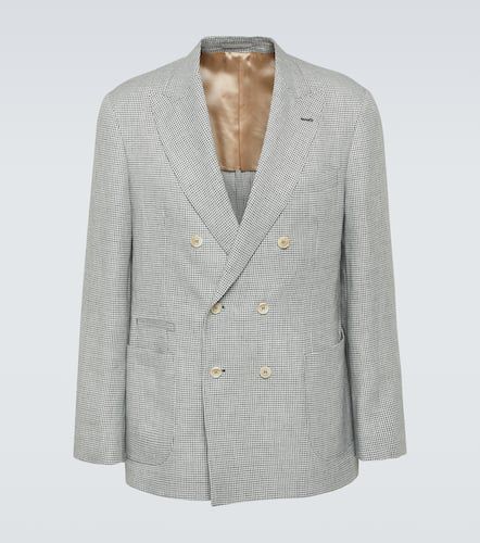 Blazer en lin à carreaux - Brunello Cucinelli - Modalova