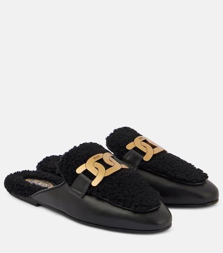 Mules Catena en cuir et shearling - Tod's - Modalova