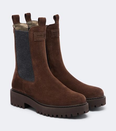 Bottines Chelsea Monili en daim - Brunello Cucinelli - Modalova