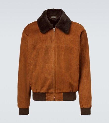 Veste blouson en daim et shearling - Auralee - Modalova