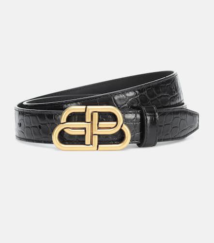 Ceinture BB en cuir embossé - Balenciaga - Modalova