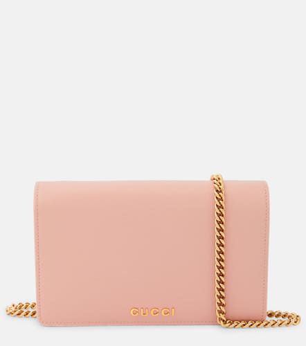 Portefeuille à chaîne Script en cuir - Gucci - Modalova