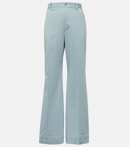 Pantalon évasé taille haute en coton mélangé - Plan C - Modalova