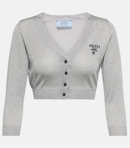 Cardigan raccourci métallisé - Prada - Modalova