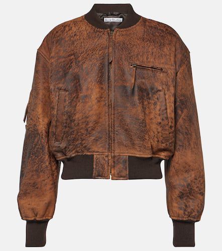 Veste bomber New Lomber en cuir - Acne Studios - Modalova