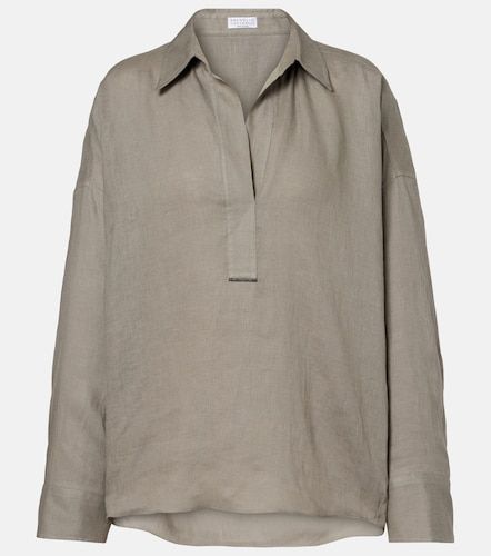 Top Monili en lin - Brunello Cucinelli - Modalova
