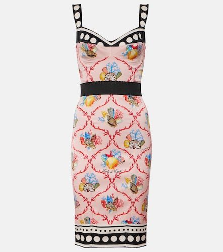 Robe Capri en soie mélangée à imprimé - Dolce&Gabbana - Modalova