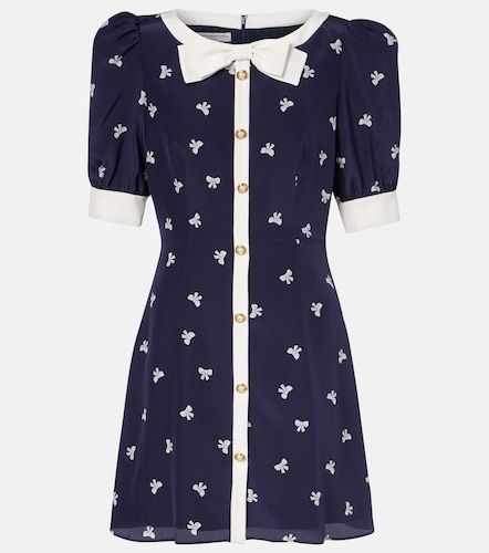 Robe en soie à pois - Alessandra Rich - Modalova
