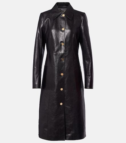 Manteau Interlocking G en cuir - Gucci - Modalova