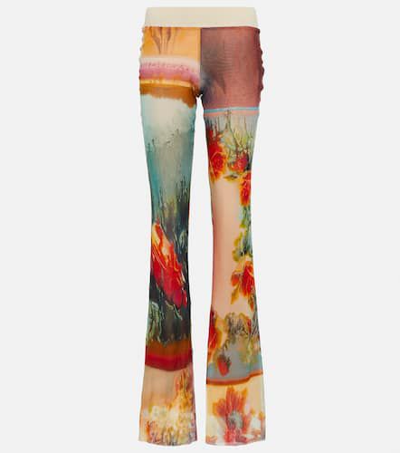 Pantalon évasé en tulle à fleurs - Jean Paul Gaultier - Modalova