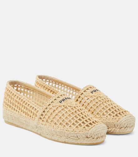 Espadrilles en crochet à logo - Prada - Modalova