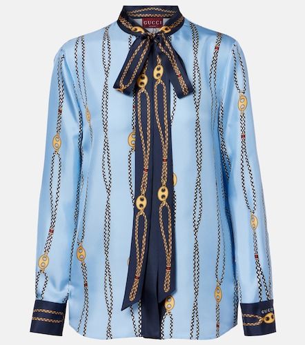 Chemise en sergé de soie imprimée - Gucci - Modalova