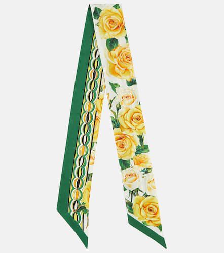 Foulard en soie à fleurs - Dolce&Gabbana - Modalova