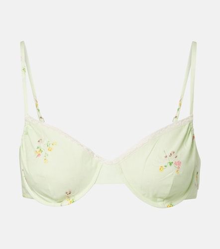 Soutien-gorge en coton à fleurs - Prada - Modalova