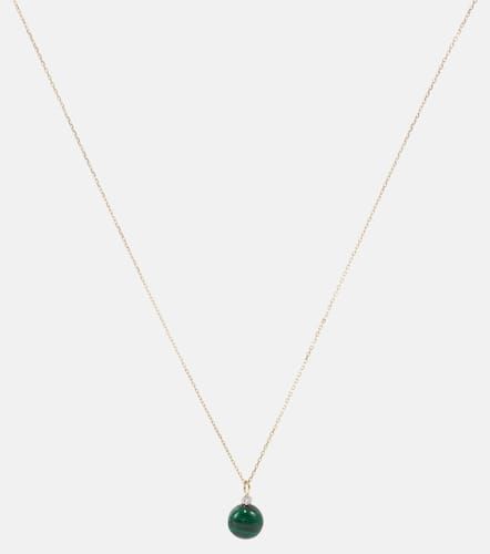 Collier en or 14 ct, malachite et diamant - Mateo - Modalova