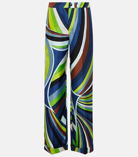 Pantalon droit Iride imprimé en soie - Pucci - Modalova