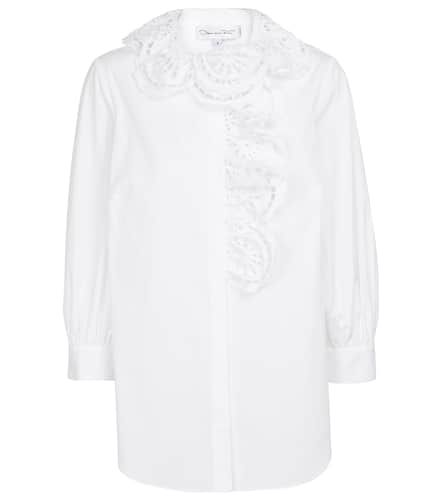 Chemise brodée en coton - Oscar de la Renta - Modalova