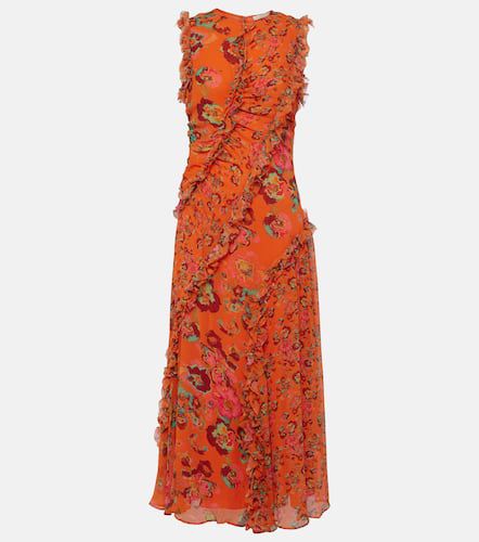 Robe midi Avrelie en soie à fleurs - Ulla Johnson - Modalova