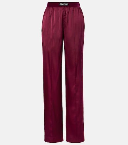 Pantalon ample en satin de soie mélangée - Tom Ford - Modalova
