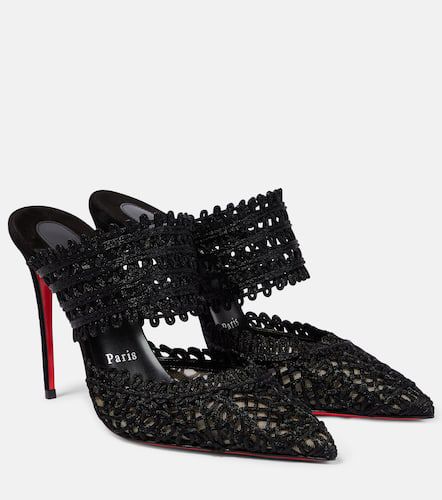 Mules Deia en macramé de cuir - Christian Louboutin - Modalova