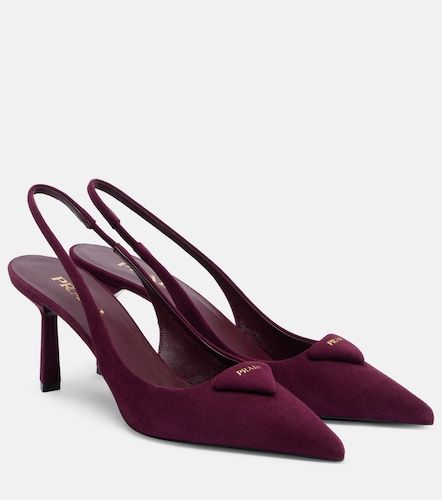 Escarpins slingback 75 en daim - Prada - Modalova