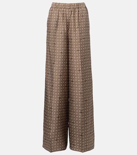 Pantalon ample Vischio imprimé en satin de soie - Max Mara - Modalova