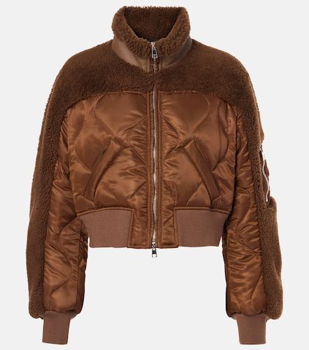 Veste bomber matelassée en shearling - Blancha - Modalova
