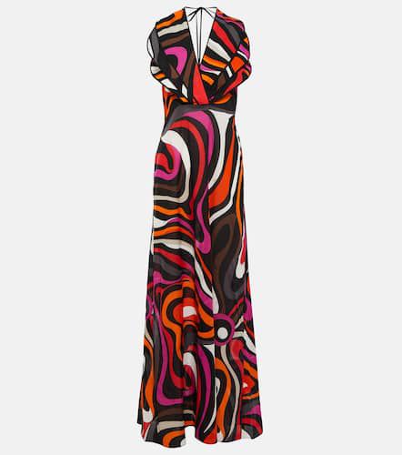 Robe longue Marmo imprimée en coton - Pucci - Modalova