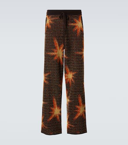 Pantalon de survêtement imprimé en laine mélangée - Dries Van Noten - Modalova