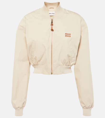 Miu Miu Blouson Panama en coton - Miu Miu - Modalova