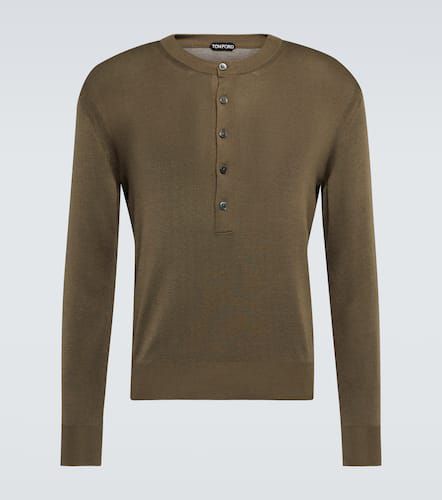 Tom Ford Pull Henley en soie - Tom Ford - Modalova