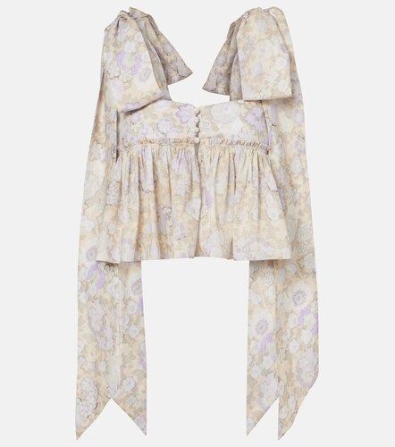 Chloé Top en coton à fleurs - Chloe - Modalova