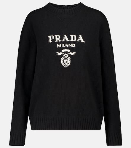 Pull en laine et cachemire à logo - Prada - Modalova