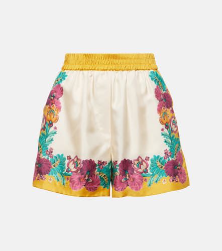 La DoubleJ Short en soie à fleurs - La DoubleJ - Modalova