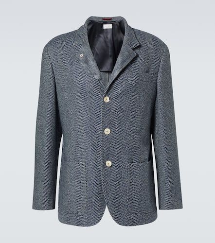 Blazer en laine, soie et cachemire - Brunello Cucinelli - Modalova