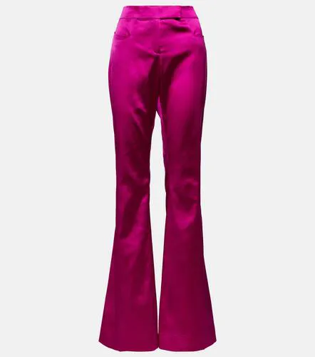 Pantalon évasé en satin à taille basse - Tom Ford - Modalova