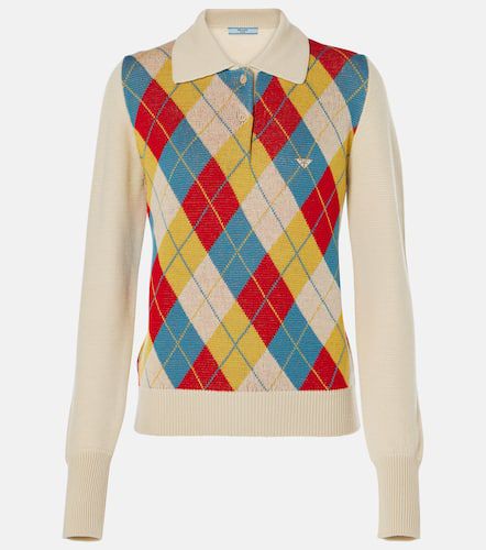 Prada Polo Argyle intarsia en laine - Prada - Modalova