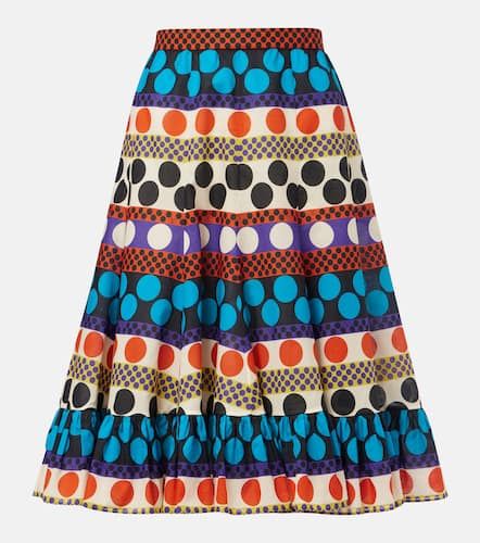 Jupe midi imprime en coton - Valentino - Modalova