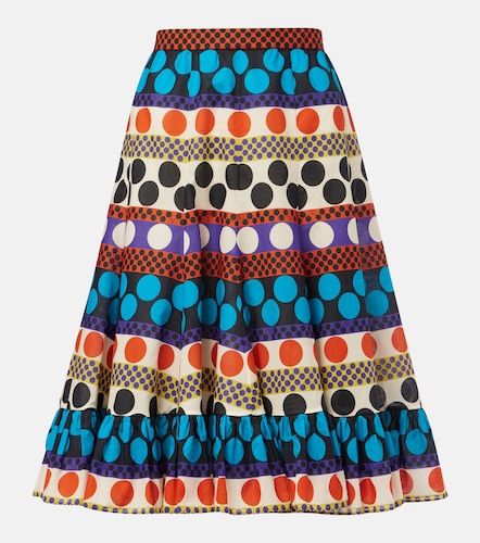 Jupe midi imprimée en coton - Valentino - Modalova