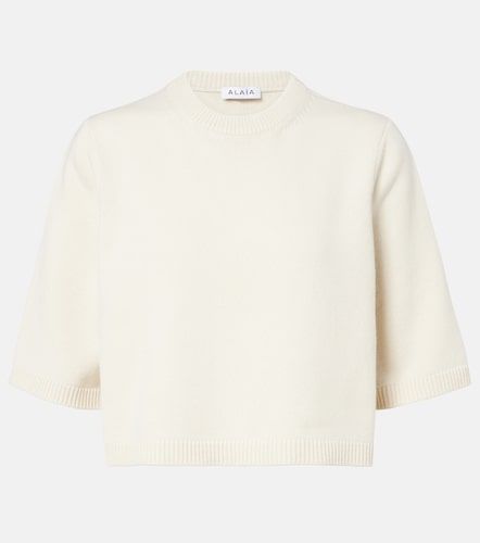 Alaïa Pull court en cachemire mélangé - Alaia - Modalova