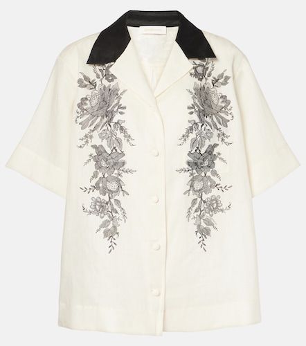 Chemise de bowling en lin à fleurs - Zimmermann - Modalova