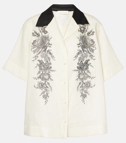 Zimmermann Chemise en lin à fleurs - Zimmermann - Modalova