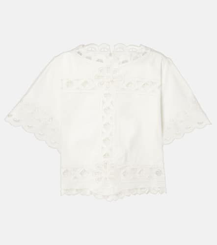 Top raccourci Parissa brodé en coton - Isabel Marant - Modalova