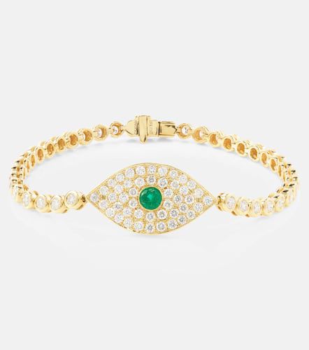 Bracelet Evil Eye en or 18 ct, diamants et émeraude - Anita Ko - Modalova