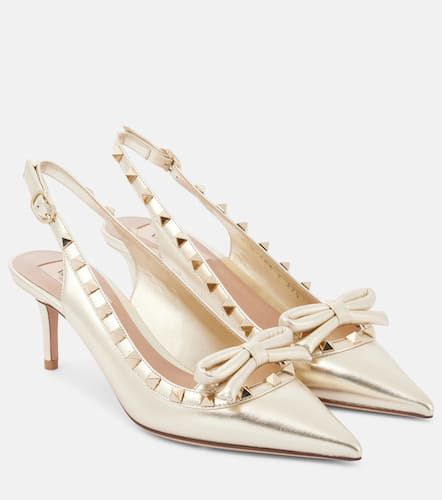 Escarpins Rockstud Bow en cuir - Valentino Garavani - Modalova