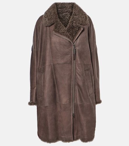 Manteau en cuir et peau lainée - Brunello Cucinelli - Modalova